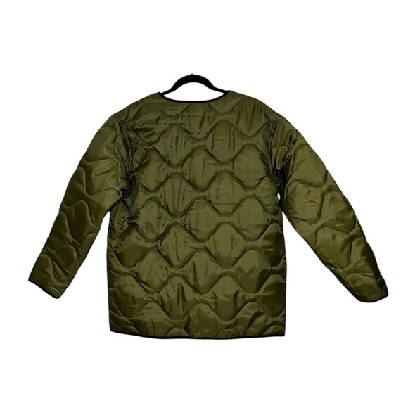 Earthbound Green Quilted Jacket-Coat Size: Medium - Picture 5 of 6